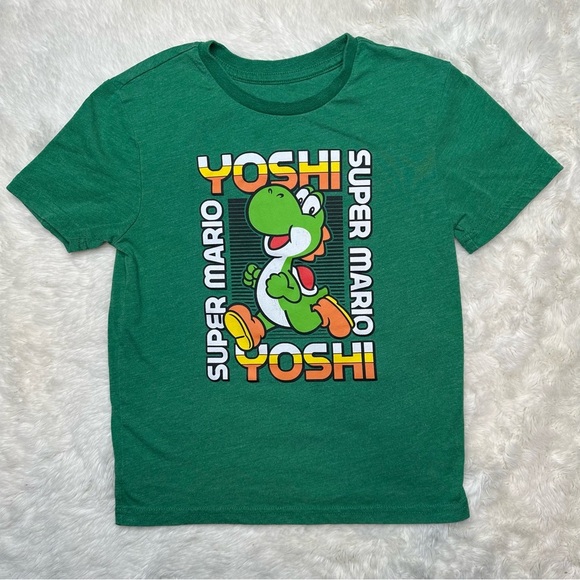 Super Mario Yoshi T-Shirt Green Size 6 - Picture 1 of 16